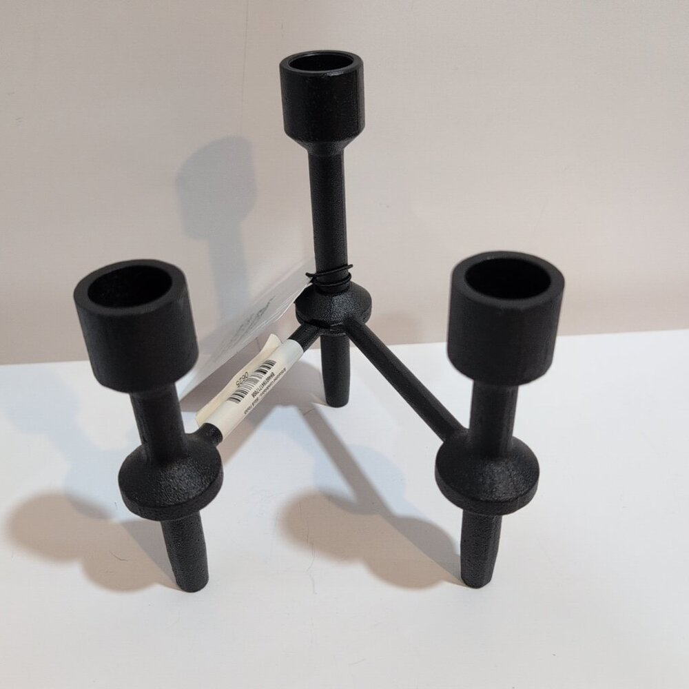 New Articulated Candelabra 3 Candle Holder Hinged Metal Taper Candle Holder - Picture 4 of 5